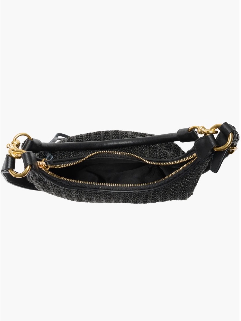 Rebecca Minkoff Darren Crescent Crossbody Bag Black Purse studded RYFBD072 NWT - Picture 8 of 11
